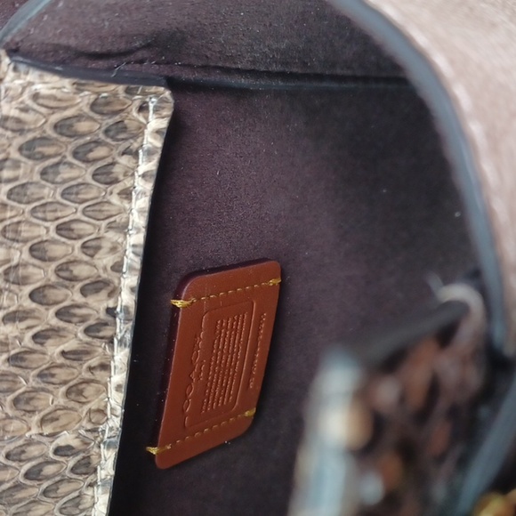 Coach Troupe Tote 16 In Signature Canvas With Snakeskin Detail - Picture 10 of 15